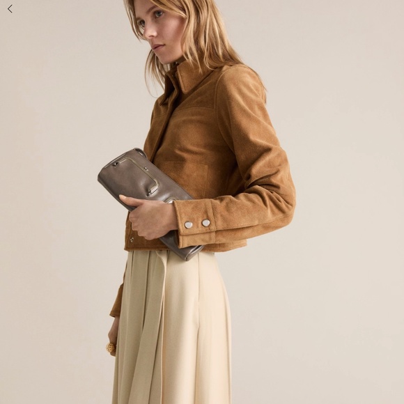 Mango Women’s Suede Leather Jacket, Small, NWT - Picture 3 of 16